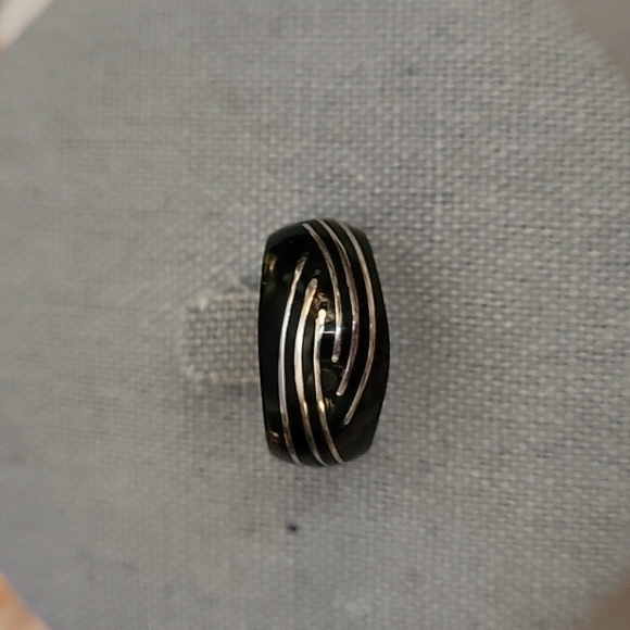 Private Label Other - 3/$30 Black Silver Dome Metal Ring